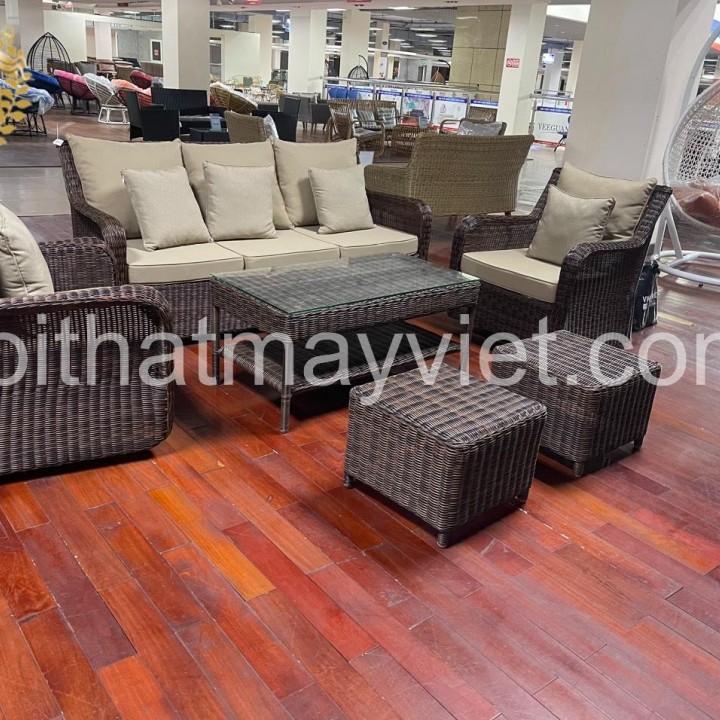 Bàn Ghế Sofa Mây Tre BGSF0039